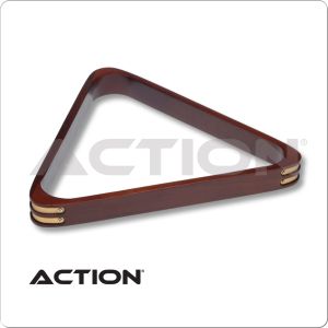 Wooden Triangle Ball Rack With Brass Corners