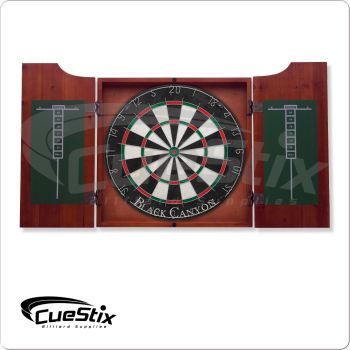 40-0600 Chocolate Stained Dart Board Cabinet 