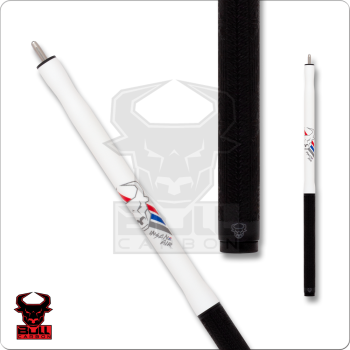 Bull Carbon BCJCW White Insane Air Series Jump Cue - sport wrap