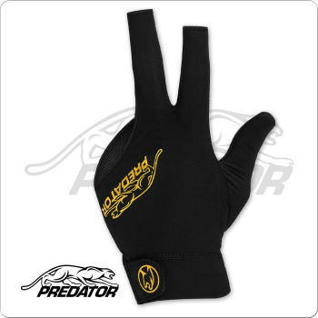 Predator BGLPY Black w/ Yellow Glove - Bridge Hand Left - Closed Thumb
