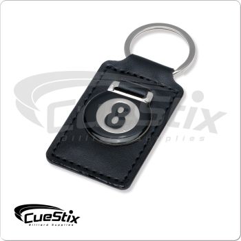 Leather 8-Ball Keychain 