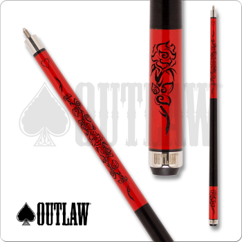 Outlaw OL30 Red Rose Pool Cue - Limited Edition