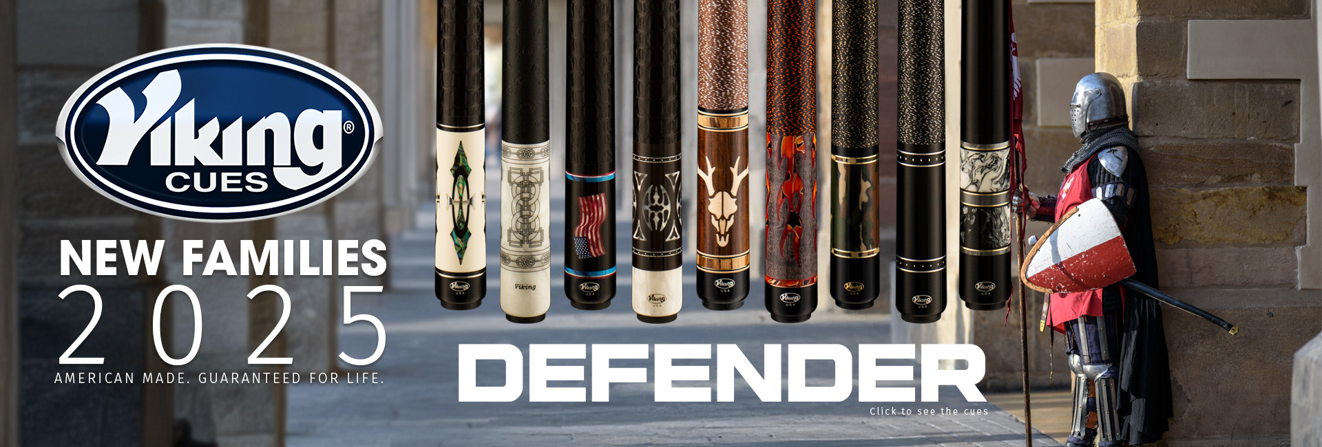 Viking banner featuring the Defender series