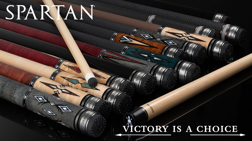 Banner featuring a variety of Spartan cues and shafts